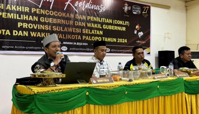 KPU Palopo Laksanakan Rakor Evaluasi Hasil Coklit