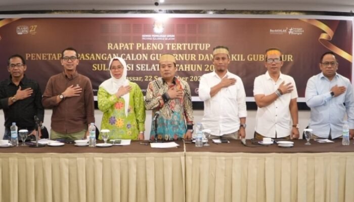 KPU Sulsel Resmi Tetapkan Dua Paslon Bertarung di Pilgub 2024