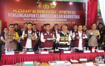 Polri Ungkap Jaringan Produksi Narkoba Terbesar di Indonesia