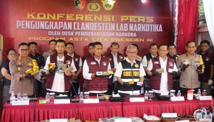 Polri Ungkap Jaringan Produksi Narkoba Terbesar di Indonesia