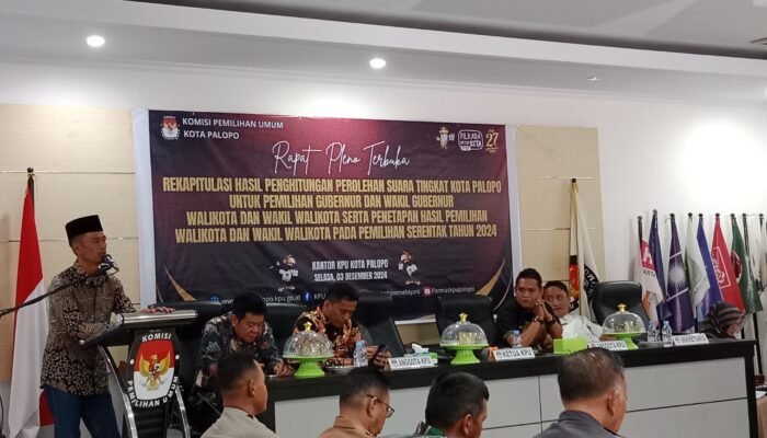 KPU Kota Palopo Gelar Rapat Pleno Terbuka Rekapitulasi dan Penetapan Hasil Pilkada 2024