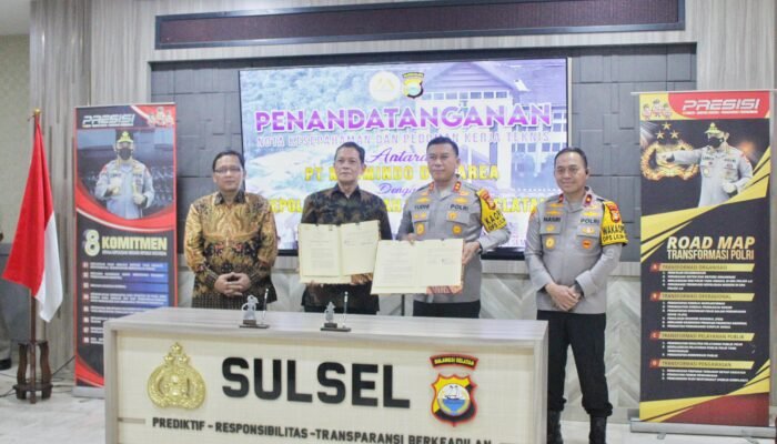 PT Masmindo dan Polda Sulsel Tandatangani Nota Kesepahaman Penguatan Keamanan