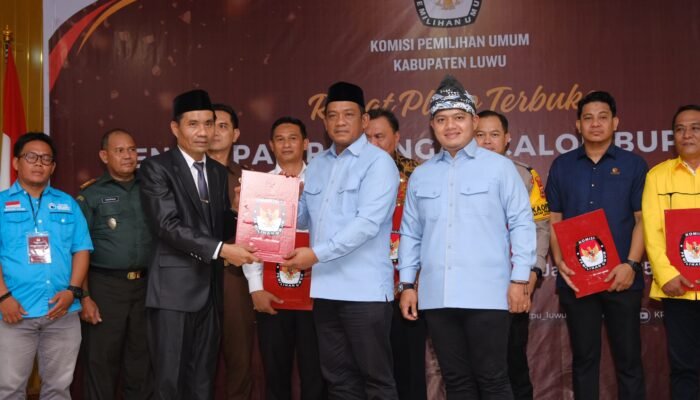 KPU Luwu Tetapkan Pata-Dhevy Sebagai Bupati dan Wakil Bupati Luwu Terpilh Pilkada 2024