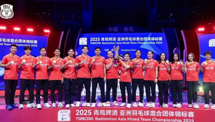 Tim Bulu Tangkis Indonesia Juara BAMTC 2025 Usai Kalahkan China 3-1