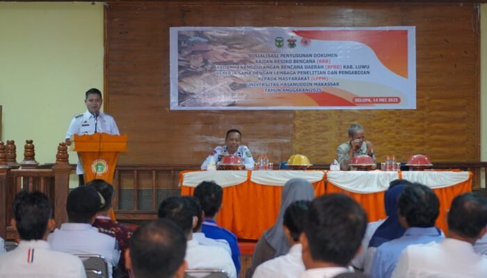 Wabup Luwu Tegaskan Pentingnya Kajian Risiko Bencana untuk Pembangunan Berkelanjutan