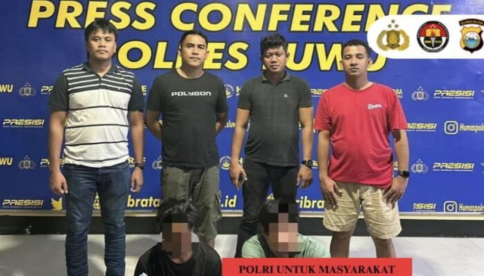 Polres Luwu Tangkap Dua Pengedar Sabu, 17 Sachet Diamankan