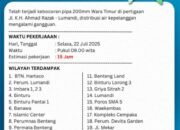 Pipa Bocor di Wartim, Perumda TM Umumkan Distribusi Air Terganggu