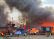 Kebakaran Hebat Landa Sorowako, Puluhan Rumah Hangus, Ratusan Warga Mengungsi