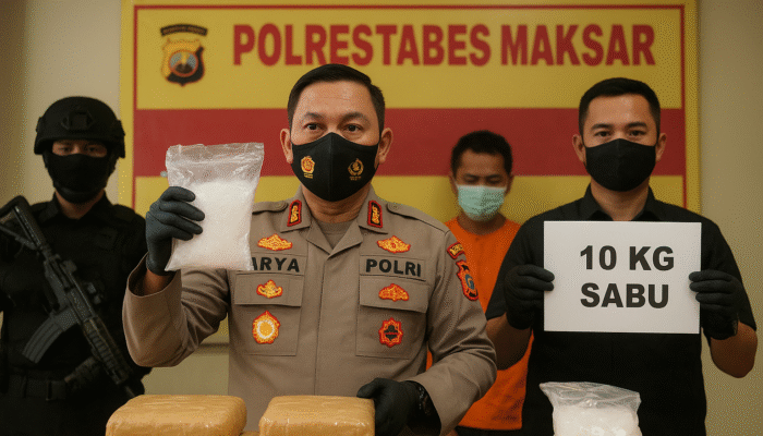Polisi Bongkar Sindikat Narkoba Internasional Bermarkas di Perumahan Elite Gowa
