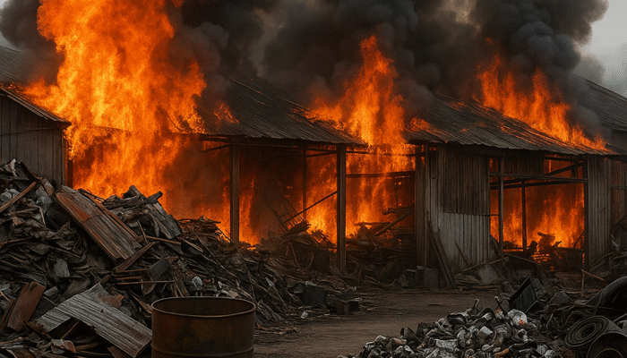 Korsleting Diduga Picu Kebakaran Gudang di Palopo