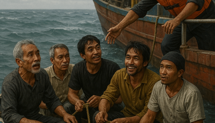 Hilang Saat Melaut, Lima Nelayan Luwu Ditemukan Selamat