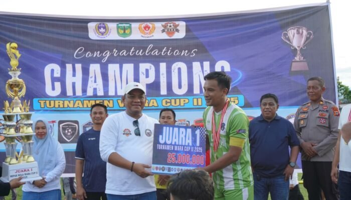 Bupati Patahudding Resmi Tutup Wara Cup II, CTI Tembo’e FC Jadi Kampiun