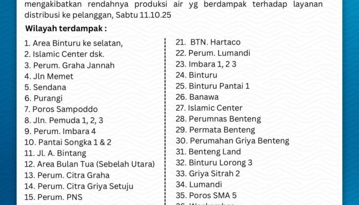 Kekeruhan Air Sungai Latuppa dan Mangkaluku Ganggu Distribusi Air Bersih di Palopo