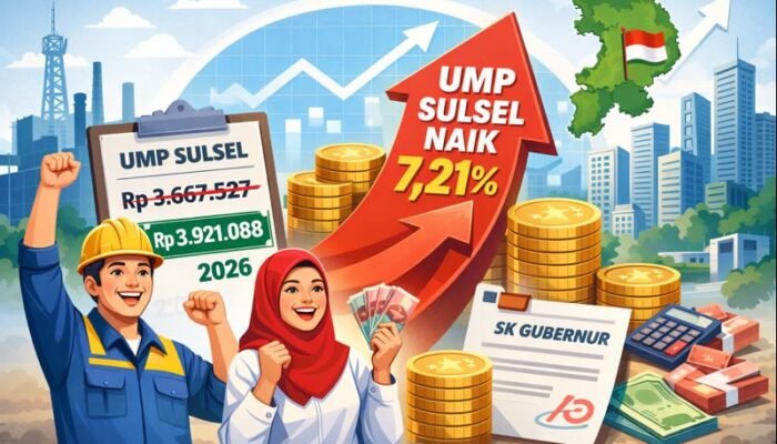 Mulai 1 Januari 2026, UMP Sulsel Naik 7,21 Persen