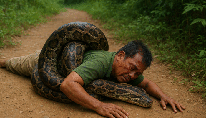 Petani Tewas Dililit Ular Piton di Jalur Kebun Towuti, Luwu Timur