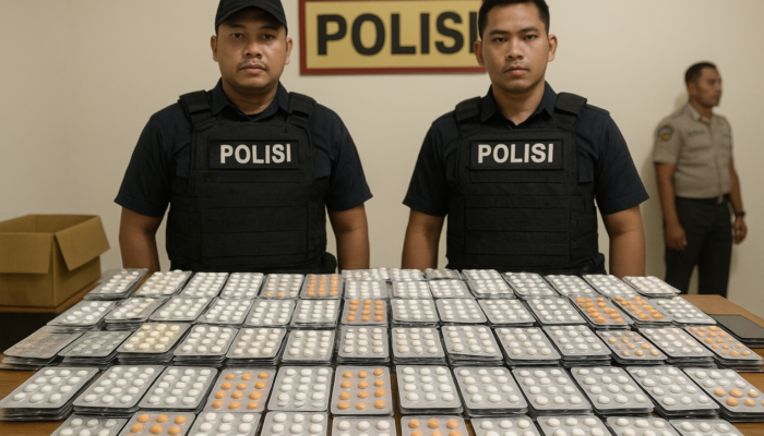 Peredaran Ribuan Obat Keras Ilegal Digagalkan, Dua Pria Diamankan di Lutim