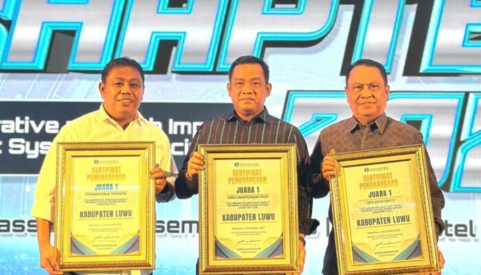 Luwu Raih Enam Penghargaan Bergengsi pada CHAPTER 2025 dan ASN Digital Award BI Sulsel