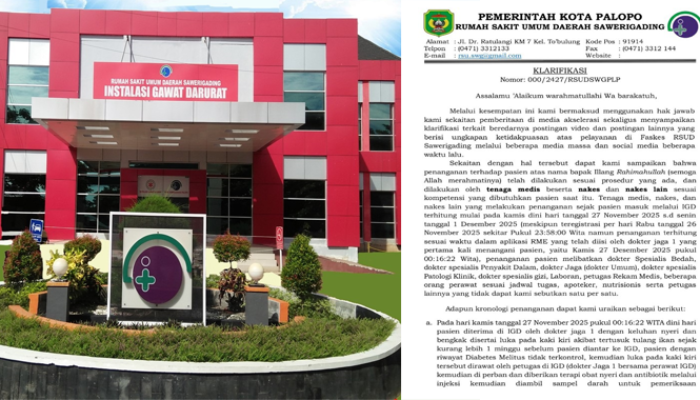 RSUD Sawerigading Palopo Tegaskan Tak Ada Malpraktik dalam Penanganan Pasien
