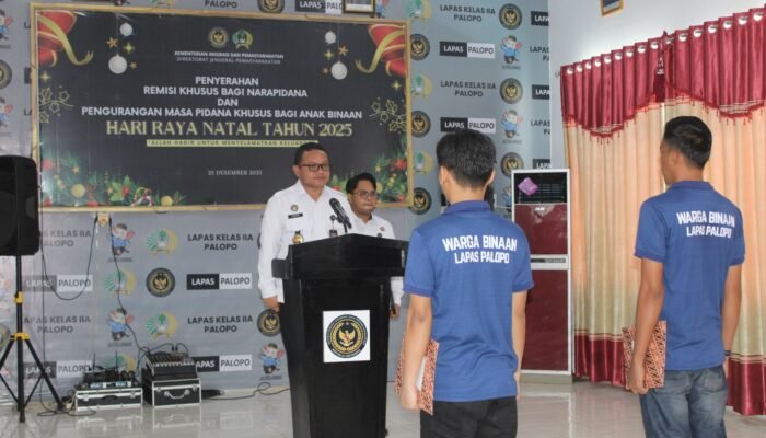 Remisi Natal 2025: 44 Warga Binaan Lapas Palopo Terima Pengurangan Masa Pidana