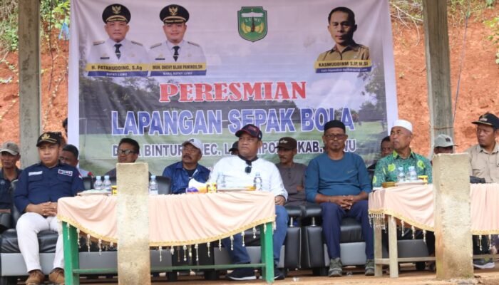 Dorong Pembinaan Olahraga, Bupati Luwu Resmikan Lapangan Binturu