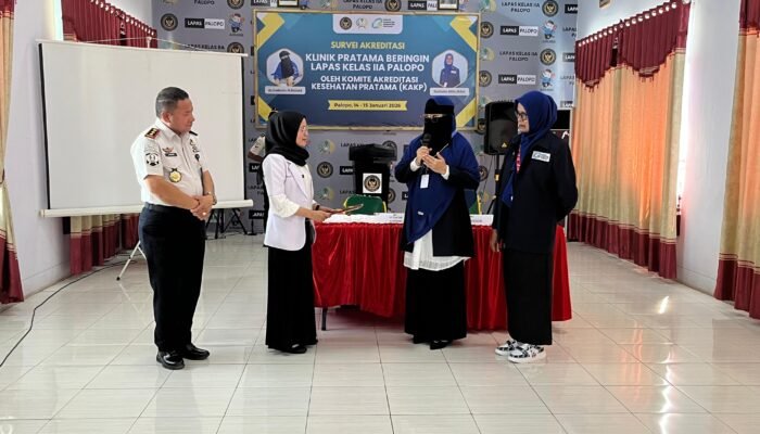 Komitmen Tingkatkan Layanan Kesehatan, Klinik Pratama Beringin Lapas Palopo Jalani Survei Akreditasi