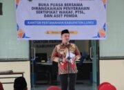 Hadiri Buka Puasa Bersama, Wabup Luwu Tekankan Pentingnya Tata Kelola Tanah