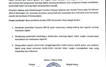 SMSI Ingatkan Ancaman di Balik Perjanjian Dagang Digital Indonesia–AS
