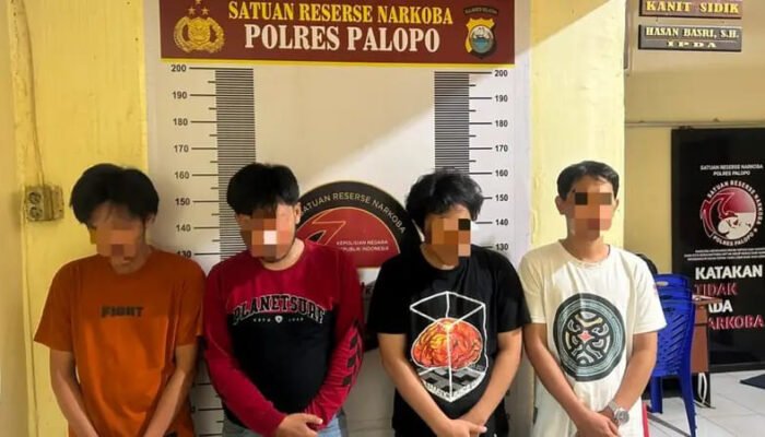 Patungan Rp2 Juta Beli Sabu, Empat Warga Palopo Diamankan Polisi