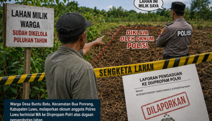 Oknum Polisi Polres Luwu Dilaporkan ke Divpropam, Diduga Serobot Lahan Warga