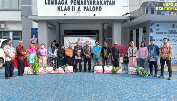 Wujud Kepedulian Sosial, Lapas Palopo Salurkan Paket Sembako kepada Keluarga Warga Binaan